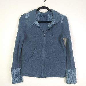 Prana Cari Wood-Blend Hooded Sweater sz S
